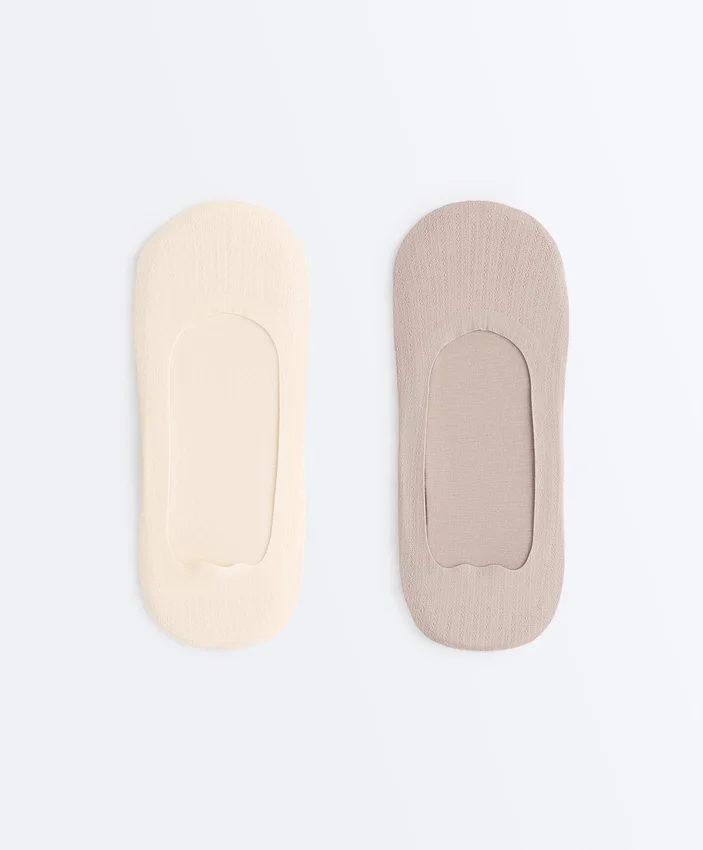 2 pary niewidocznych skarpetek z mieszanki bawełny o średniej długości 2 pary niewidocznych skarpetek z mieszanki bawełny o średniej długości