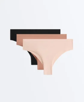 3 majtki brazylijskie z logo z mieszanki poliamidu 3 majtki brazylijskie z logo z mieszanki poliamidu