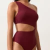 Asymetryczny Trikini z mini kratką Asymetryczny Trikini z mini kratką