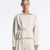Bawełniana kurtka z piké i paskiem Bawełniana kurtka z piké i paskiem