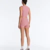 Comfortlux Spodnie typu hot pants z wysokim stanem (5 cm) w paski Comfortlux Spodnie typu hot pants z wysokim stanem (5 cm) w paski