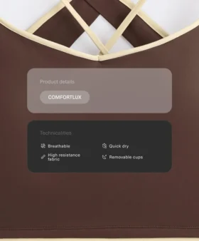 Bezrękawnik Comfortlux z kontrastowym krzyżującym się tyłem