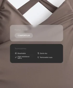Bezrękawnik Comfortlux z krzyżującymi się ramiączkami
