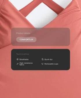 Bezrękawnik Comfortlux z krzyżującymi się ramiączkami