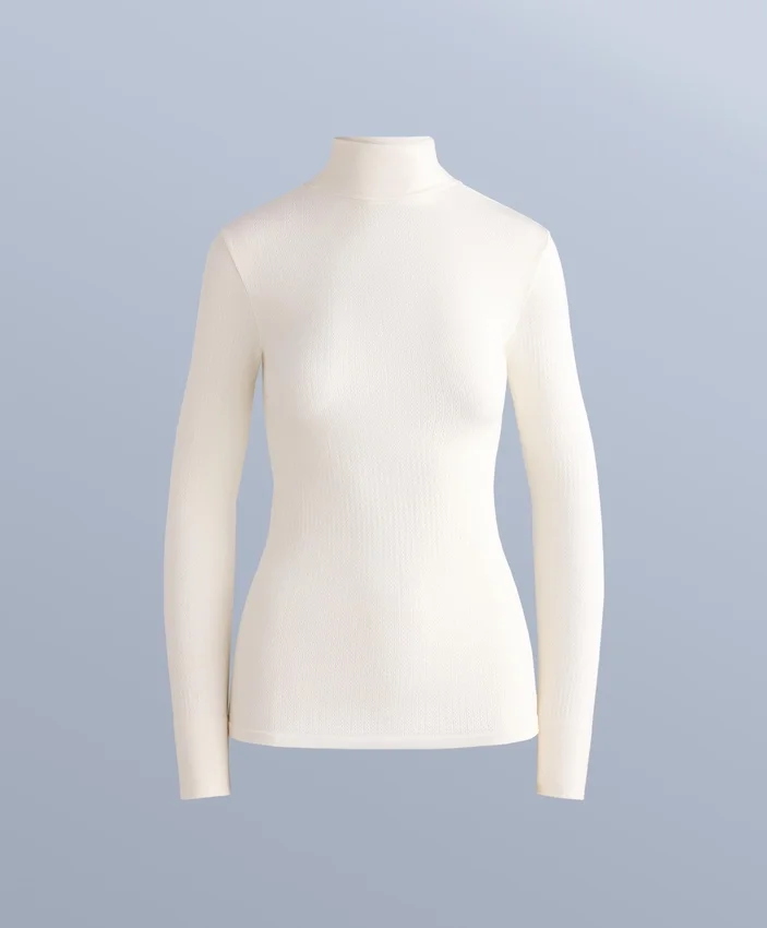 Bezszwowy T-shirt z wełny merynosowej Bezszwowy T-shirt z wełny merynosowej