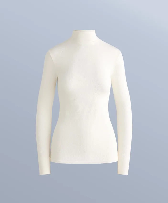 Bezszwowy T-shirt z wełny merynosowej Bezszwowy T-shirt z wełny merynosowej
