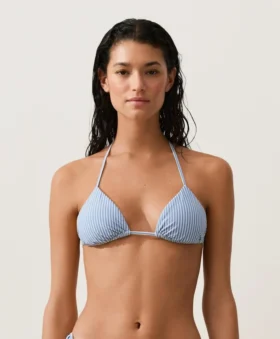 Bikini trójkątne w teksturowane paski Bikini trójkątne w teksturowane paski