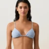 Bikini trójkątne w teksturowane paski Bikini trójkątne w teksturowane paski