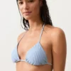 Bikini trójkątne w teksturowane paski Bikini trójkątne w teksturowane paski