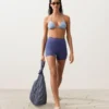 Bikini trójkątne w teksturowane paski Bikini trójkątne w teksturowane paski