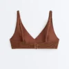 Bikini z marszczonym dekoltem typu halter Bikini z marszczonym dekoltem typu halter