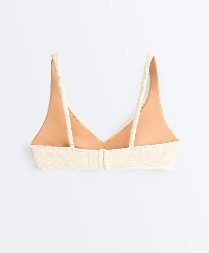 Bikini z marszczonym dekoltem typu halter Bikini z marszczonym dekoltem typu halter