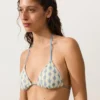 Bikini z trójkątnymi miseczkami z kontrastowymi falistymi wykończeniami Bikini z trójkątnymi miseczkami z kontrastowymi falistymi wykończeniami
