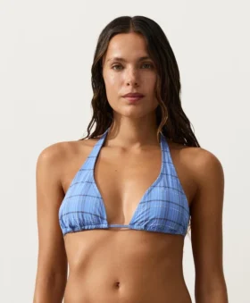 Bikini z wiązaniem na szyi w kratkę Bikini z wiązaniem na szyi w kratkę