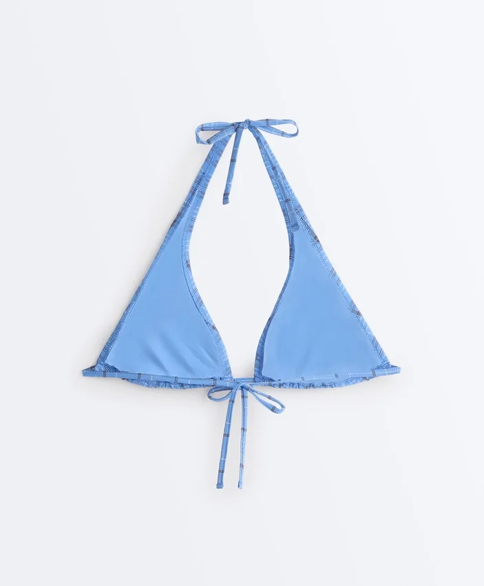 Bikini z wiązaniem na szyi w kratkę Bikini z wiązaniem na szyi w kratkę