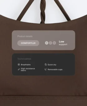 Biustonosz sportowy Comfortlux o lekkim wsparciu z krzyżującymi się ramiączkami Biustonosz sportowy Comfortlux o lekkim wsparciu z krzyżującymi się ramiączkami