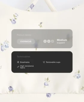 Biustonosz sportowy Evermove Light Support z kwiatowym nadrukiem Biustonosz sportowy Evermove Light Support z kwiatowym nadrukiem