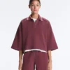 Bluza polo z mieszanki bawełny z szerokimi rękawami Bluza polo z mieszanki bawełny z szerokimi rękawami