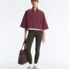 Bluza polo z mieszanki bawełny z szerokimi rękawami Bluza polo z mieszanki bawełny z szerokimi rękawami