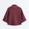 Bluza polo z mieszanki bawełny z szerokimi rękawami Bluza polo z mieszanki bawełny z szerokimi rękawami