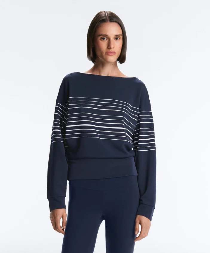 Bluza Soft Touch z modalu o miękkim dotyku w marynarskie paski Bluza Soft Touch z modalu o miękkim dotyku w marynarskie paski