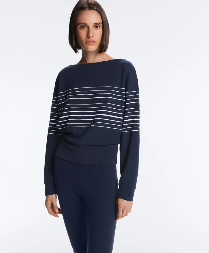 Bluza Soft Touch z modalu o miękkim dotyku w marynarskie paski Bluza Soft Touch z modalu o miękkim dotyku w marynarskie paski
