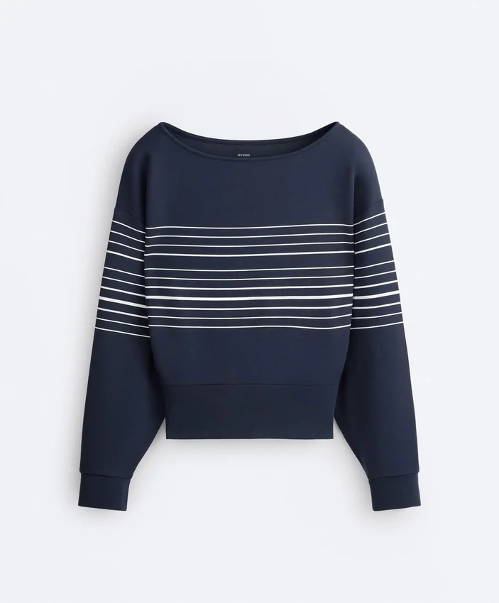 Bluza Soft Touch z modalu o miękkim dotyku w marynarskie paski Bluza Soft Touch z modalu o miękkim dotyku w marynarskie paski