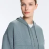Bluza Soft Touch z prążkowanego materiału z zamkiem błyskawicznym i miękkim w dotyku modalu Bluza Soft Touch z prążkowanego materiału z zamkiem błyskawicznym i miękkim w dotyku modalu
