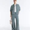 Bluza Soft Touch z prążkowanego materiału z zamkiem błyskawicznym i miękkim w dotyku modalu Bluza Soft Touch z prążkowanego materiału z zamkiem błyskawicznym i miękkim w dotyku modalu
