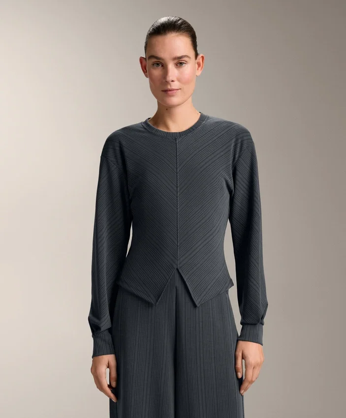 Bluza z asymetrycznymi paskami z modalu Bluza z asymetrycznymi paskami z modalu