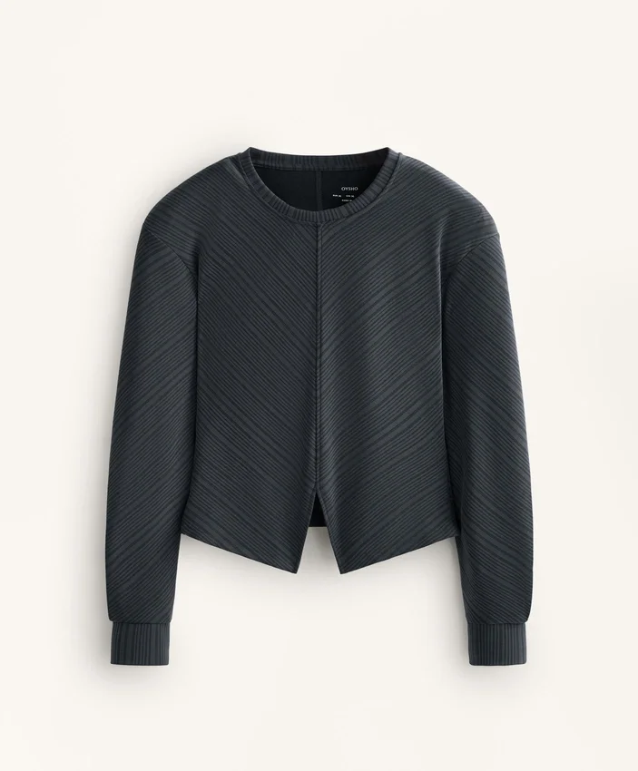 Bluza z asymetrycznymi paskami z modalu Bluza z asymetrycznymi paskami z modalu