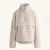 Bluza z imitacji kożuchu z przednią kieszenią Bluza z imitacji kożuchu z przednią kieszenią