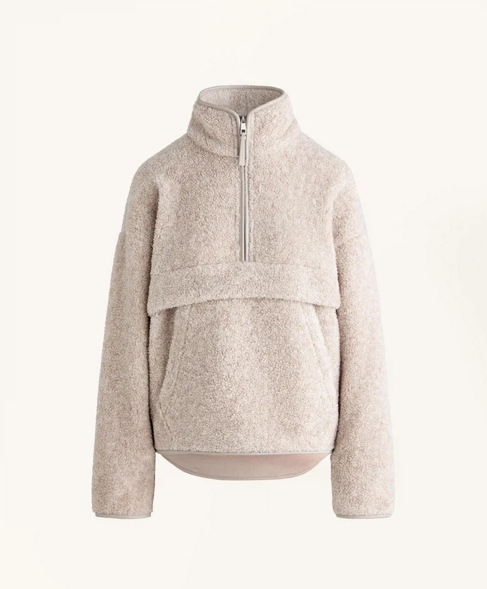 Bluza z imitacji kożuchu z przednią kieszenią Bluza z imitacji kożuchu z przednią kieszenią