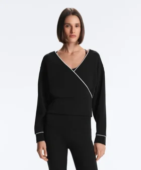 Bluza z kontrastową lamówką i modalem Bluza z kontrastową lamówką i modalem