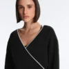 Bluza z kontrastową lamówką i modalem Bluza z kontrastową lamówką i modalem