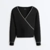 Bluza z kontrastową lamówką i modalem Bluza z kontrastową lamówką i modalem