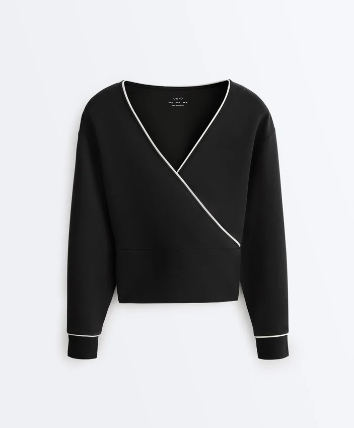 Bluza z kontrastową lamówką i modalem Bluza z kontrastową lamówką i modalem