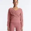 Bluza z modalu szczotkowanego z przodem kopertowym Bluza z modalu szczotkowanego z przodem kopertowym