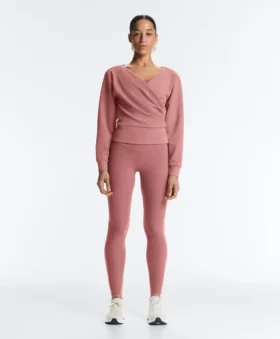 Bluza z modalu szczotkowanego z przodem kopertowym Bluza z modalu szczotkowanego z przodem kopertowym