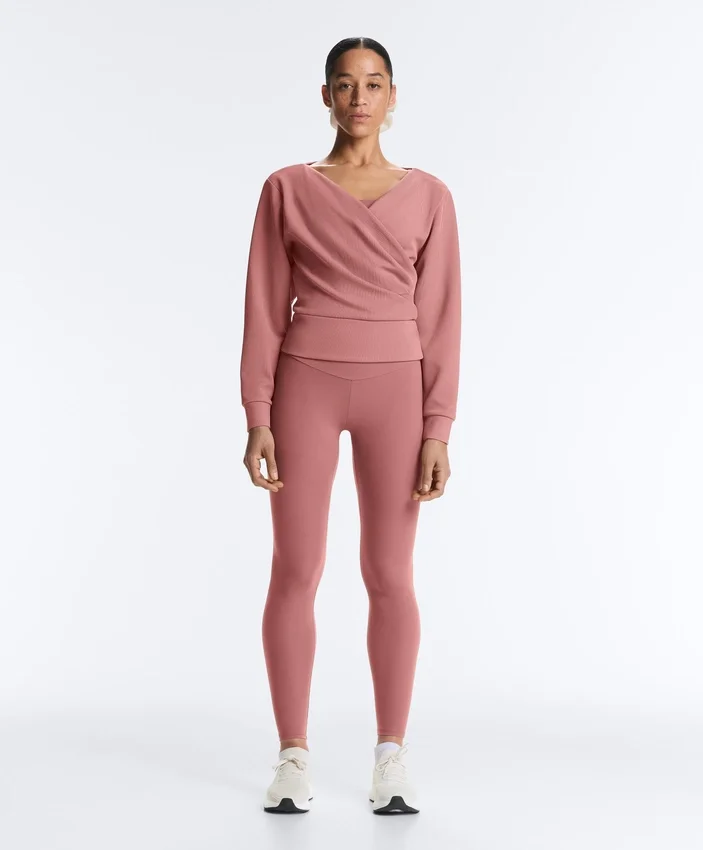 Bluza z modalu szczotkowanego z przodem kopertowym Bluza z modalu szczotkowanego z przodem kopertowym