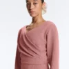 Bluza z modalu szczotkowanego z przodem kopertowym Bluza z modalu szczotkowanego z przodem kopertowym