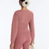 Bluza z modalu szczotkowanego z przodem kopertowym Bluza z modalu szczotkowanego z przodem kopertowym