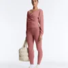 Bluza z modalu szczotkowanego z przodem kopertowym Bluza z modalu szczotkowanego z przodem kopertowym