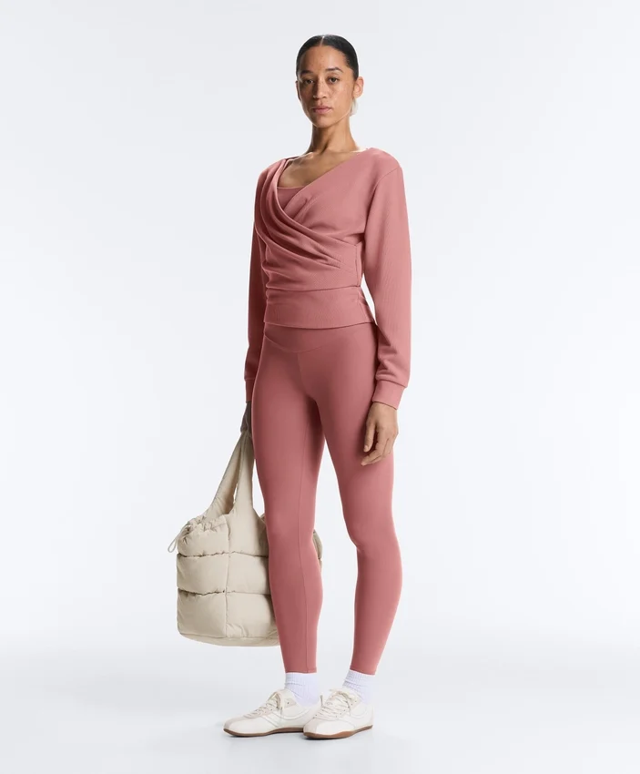 Bluza z modalu szczotkowanego z przodem kopertowym Bluza z modalu szczotkowanego z przodem kopertowym