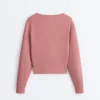 Bluza z modalu szczotkowanego z przodem kopertowym Bluza z modalu szczotkowanego z przodem kopertowym