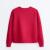 Bluza z okrągłym dekoltem z bawełny piqué Bluza z okrągłym dekoltem z bawełny piqué