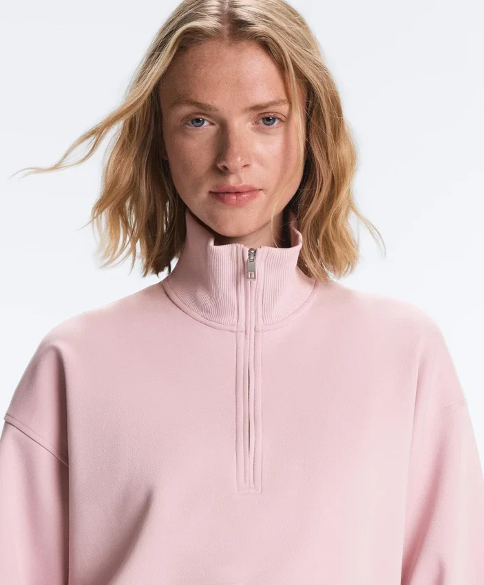 Bluza z pikowanego materiału z wysokim kołnierzem i zamkiem błyskawicznym, z dodatkiem bawełny Bluza z pikowanego materiału z wysokim kołnierzem i zamkiem błyskawicznym, z dodatkiem bawełny
