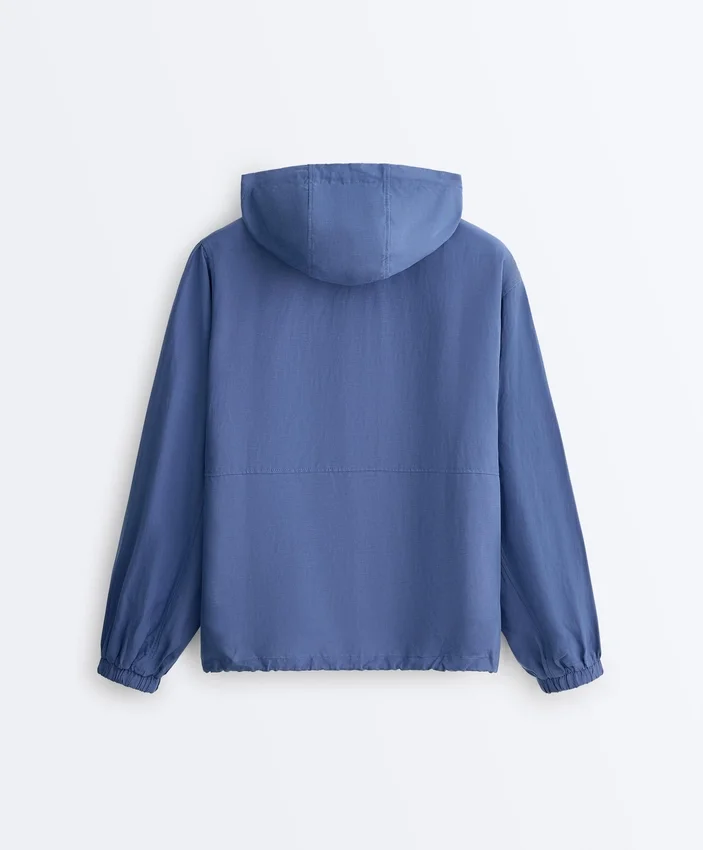 Bluza z półsuwakiem i kieszenią z przodu, mieszanka lyocellu i 24% lnu Bluza z półsuwakiem i kieszenią z przodu, mieszanka lyocellu i 24% lnu