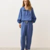 Bluza z półsuwakiem i kieszenią z przodu, mieszanka lyocellu i 24% lnu Bluza z półsuwakiem i kieszenią z przodu, mieszanka lyocellu i 24% lnu