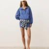 Bluza z półsuwakiem i kieszenią z przodu, mieszanka lyocellu i 24% lnu Bluza z półsuwakiem i kieszenią z przodu, mieszanka lyocellu i 24% lnu